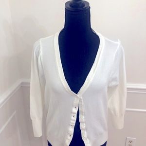 White Cardigan Sweater